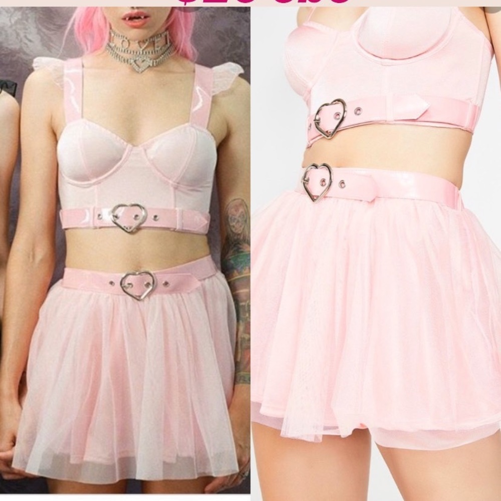 Pink tulle skirt